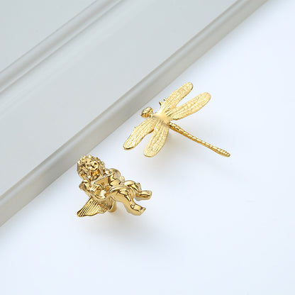 Brass single hole butterfly dragonfly handle