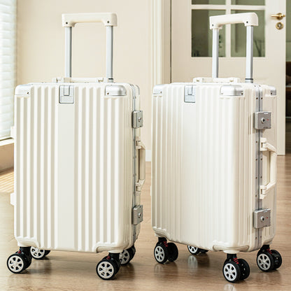 Aluminum frame suitcase 24 inch multi-function password trolley case