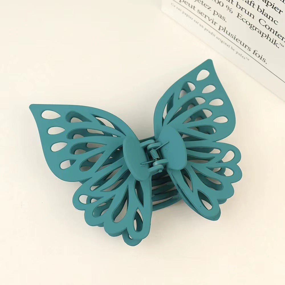 Acetic acid hollow matte butterfly large grab clip