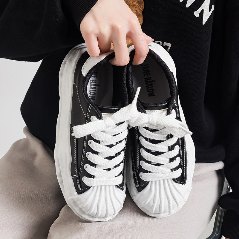 Fashion black and white shoes women's casual shoes