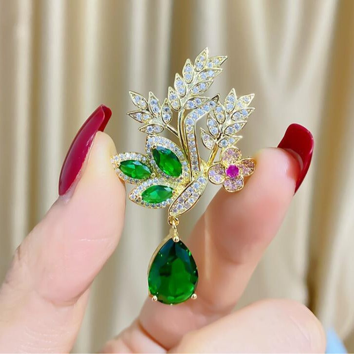 Fashion Flower Wheat Brooch