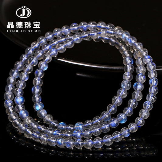 7A Natural Blue Gray Moonlight Multi-circle Bracelet