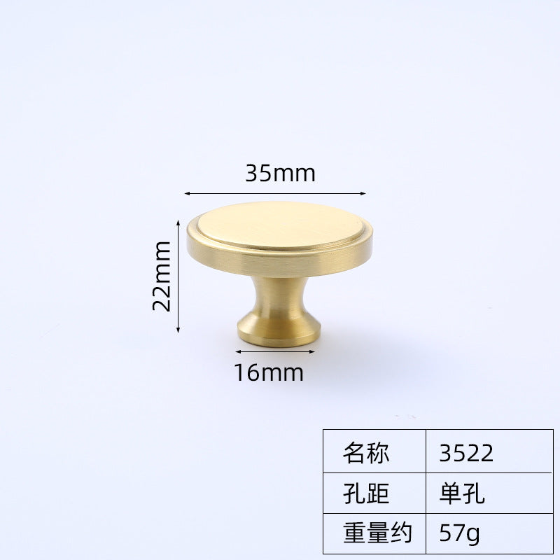 Round single hole cabinet door furniture handle