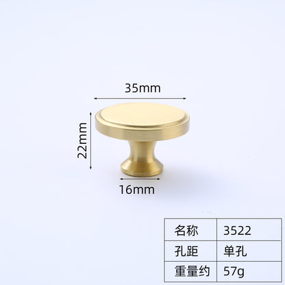 Round single hole cabinet door furniture handle