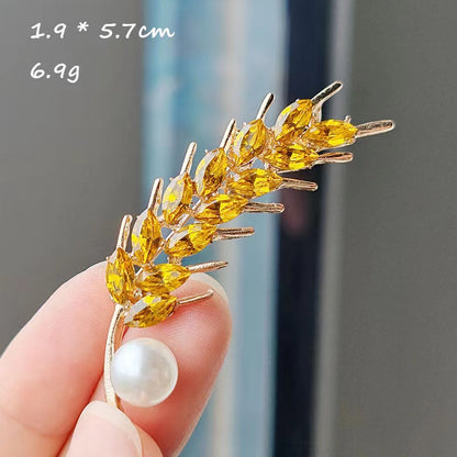 Golden Wheat Brooch