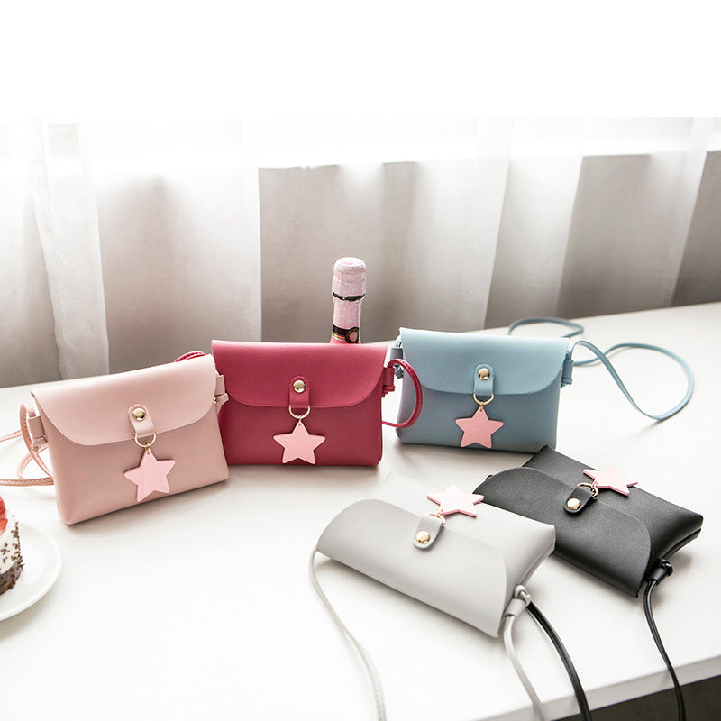 Star pendant mobile phone bag shoulder bag