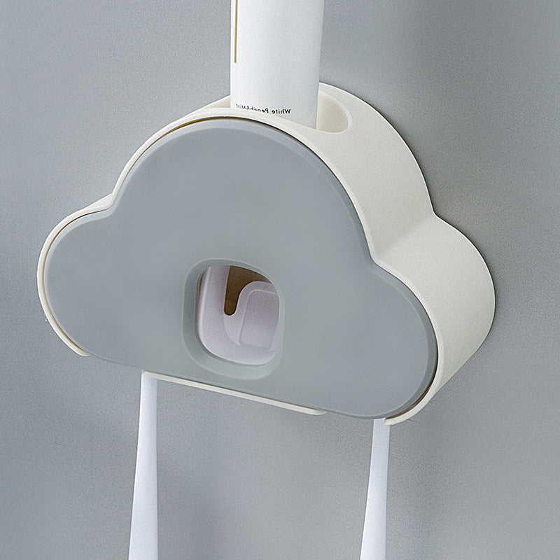 Cloud Automatic Toothpaste Dispenser, Wall-Mounted, No-Drill