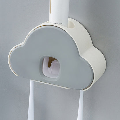 Cloud Automatic Toothpaste Dispenser, Wall-Mounted, No-Drill