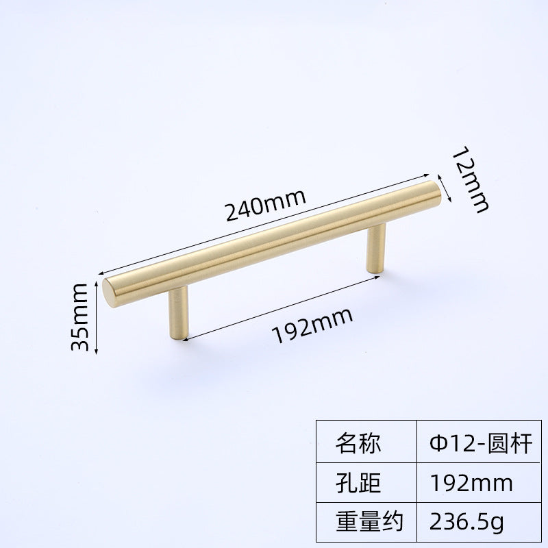 Handle drawer single hole copper handle