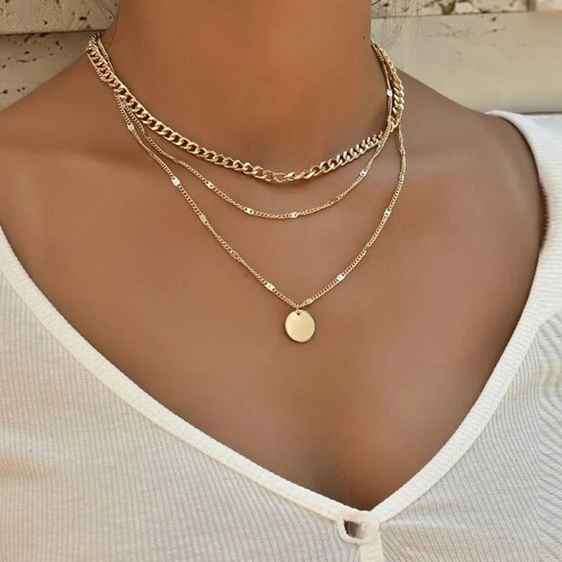 Gold multi-layered necklace