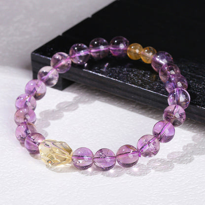 7A Natural Ice Transparent Amethyst Bracelet