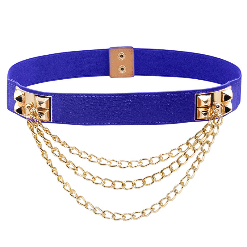 Wide waist seal metal waist chain