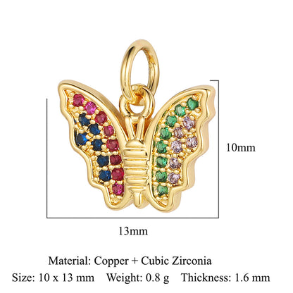 Butterfly Bee Elephant Copper Zircon Pendant