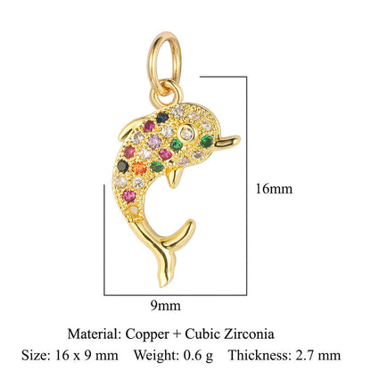 Lightning Cross Love Copper Zircon Pendant