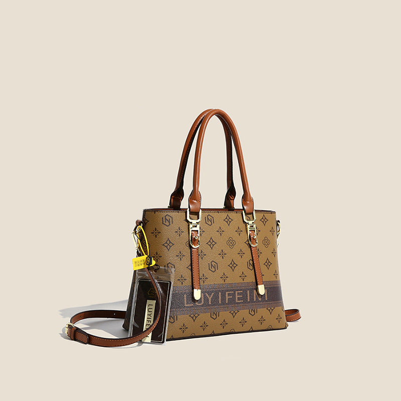 Retro printed versatile handbag wholesale