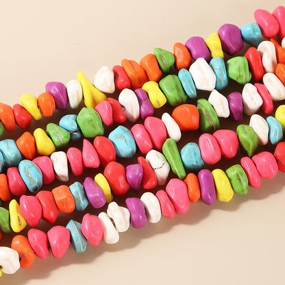 Synthetic Colorful Turquoise Snake Bone Fragment Loose Beads