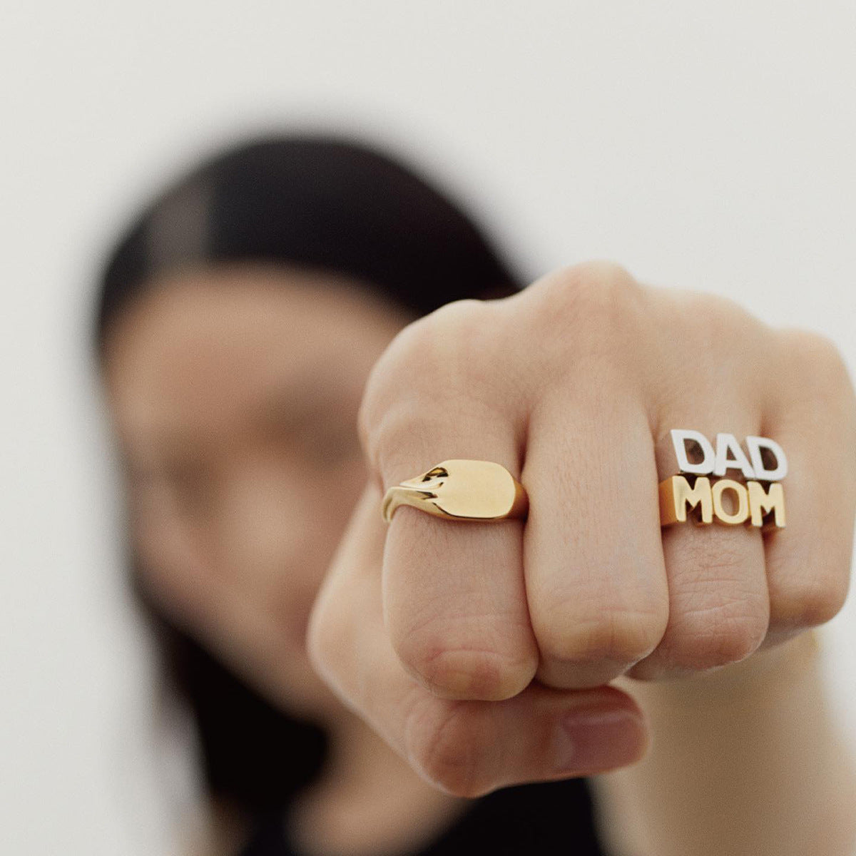 MOM letter open ring