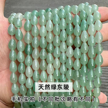 8 * 12Mm water drop beads crystal agate straight hole round water drop loose beads