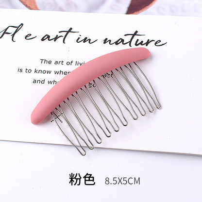 Frosted metal hair comb