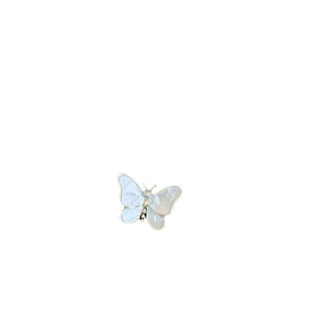 White Pearl Butterfly Brooch