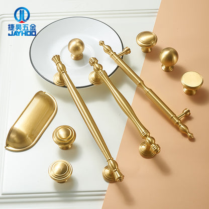 High-end cabinet door brass handle