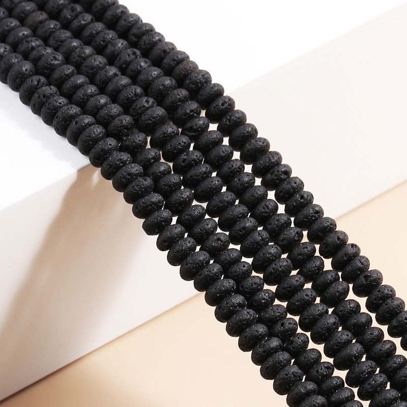 3 * 6Mm volcanic stone abacus beads loose beads