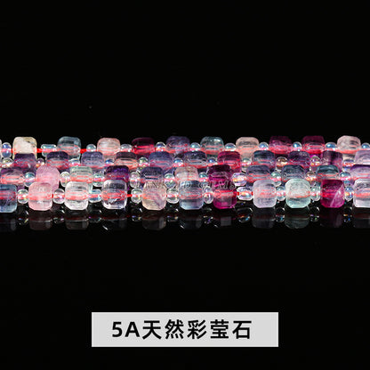 6/8Mm crystal agate jade cube loose beads