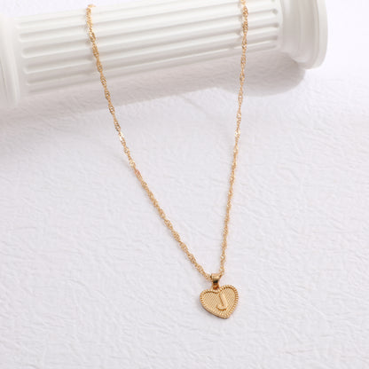 Hot selling heart letter necklace