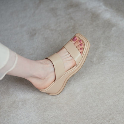 Platform muffin sandals