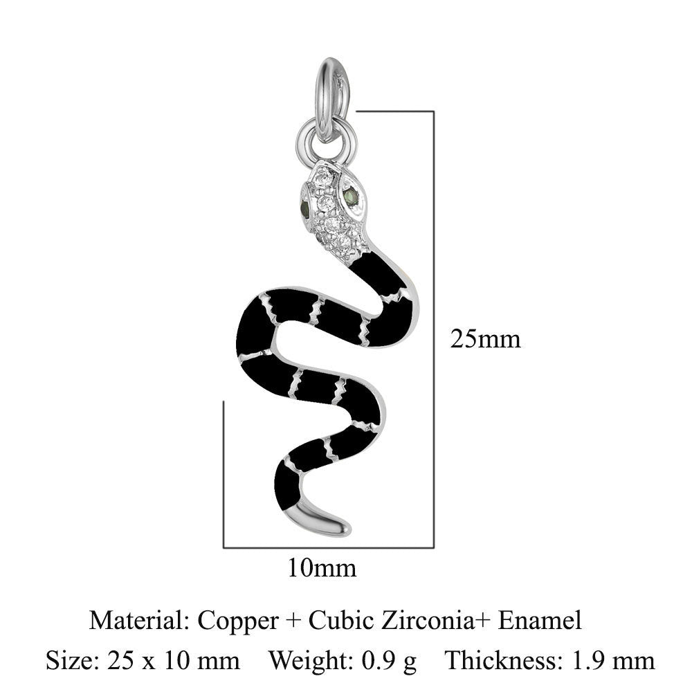 Copper zircon pendant butterfly dragonfly dolphin