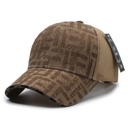 Mesh Breathable Letter F Duckbill Cap