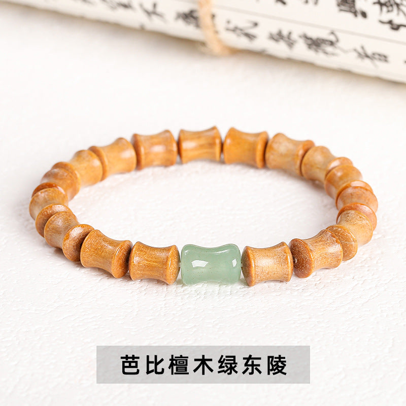 Ebony bamboo bead bracelet wooden