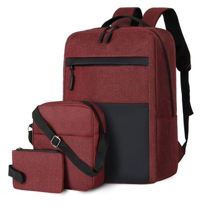 Computer backpack three-piece casual