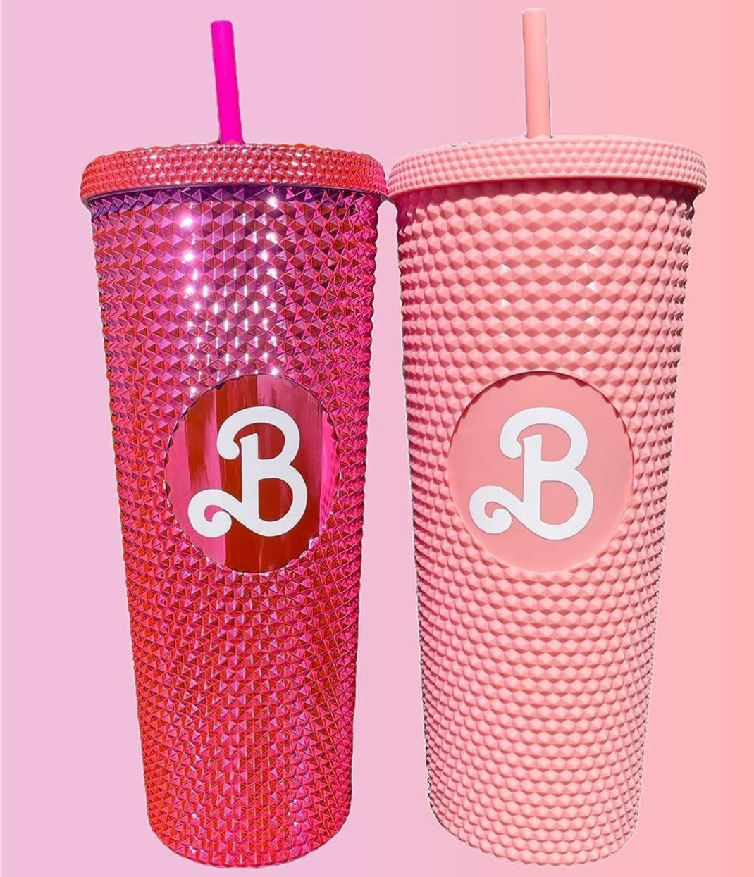 Double Plastic Straw Cup 710ml Diamond Cup