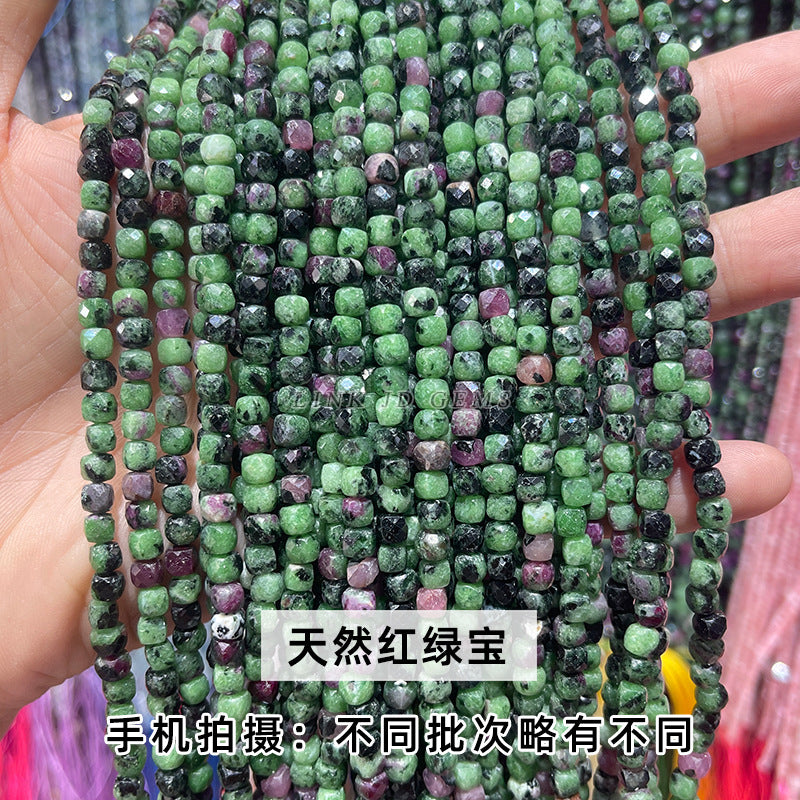 4Mm crystal agate square loose beads