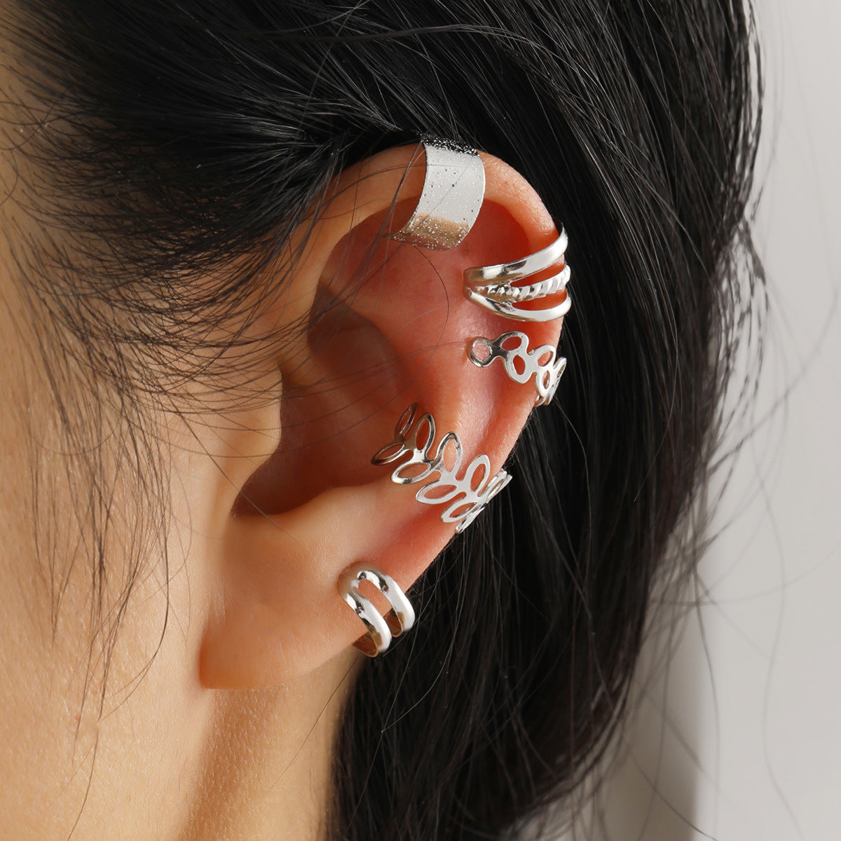 Non-pierced ear bone clip five-piece set