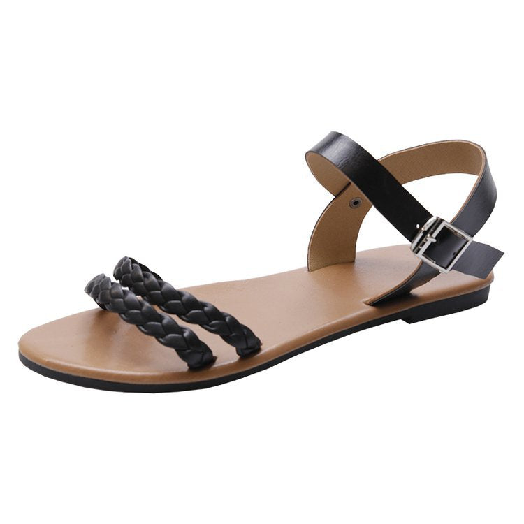 Flat-soled rubber flat-heeled sandals