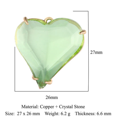 Water drop shaped copper glass crystal pendant