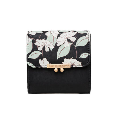 Women's Short Wallet PU Printed Buckle