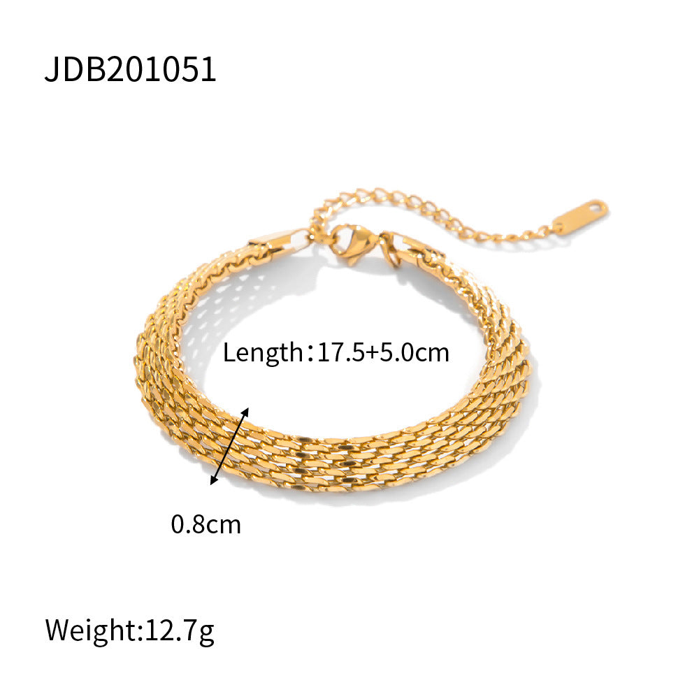 women's wide watch strap chain bracelet