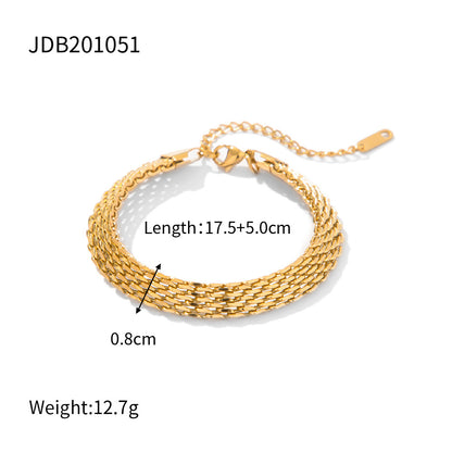 women's wide watch strap chain bracelet