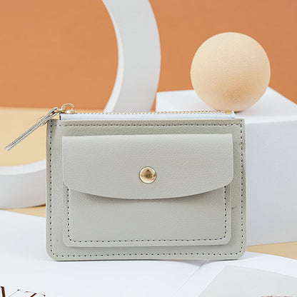 Zipper buckle card bag wallet