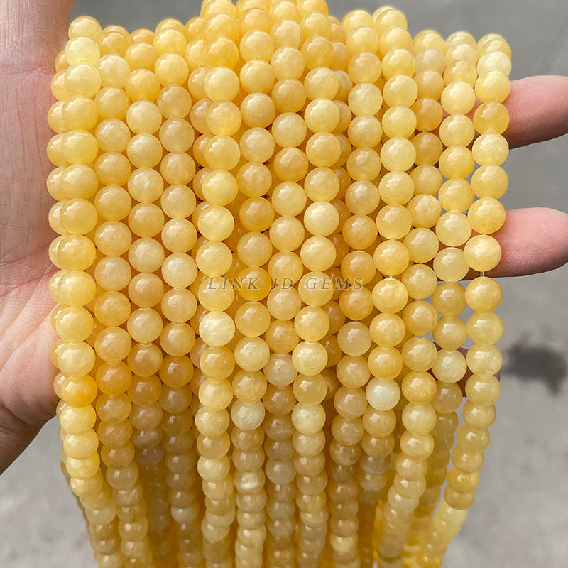 Natural Qingti Milk Cover Xiuyu Round Beads Sapphire Loose Beads