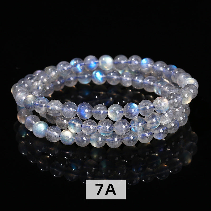 7A Natural Blue Gray Moonlight Multi-circle Bracelet