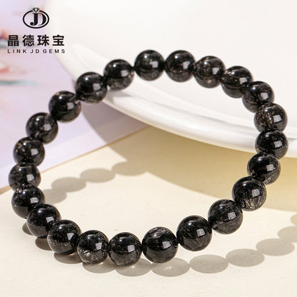 7A Natural Devil Black Hair Crystal Bracelet