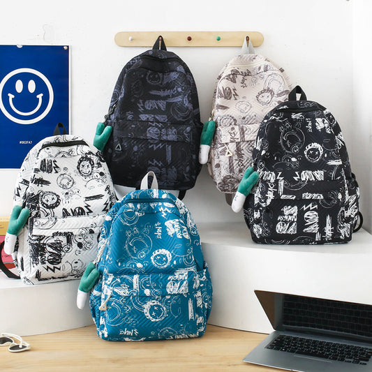 Graffiti comic schoolbag, fashionable backpack