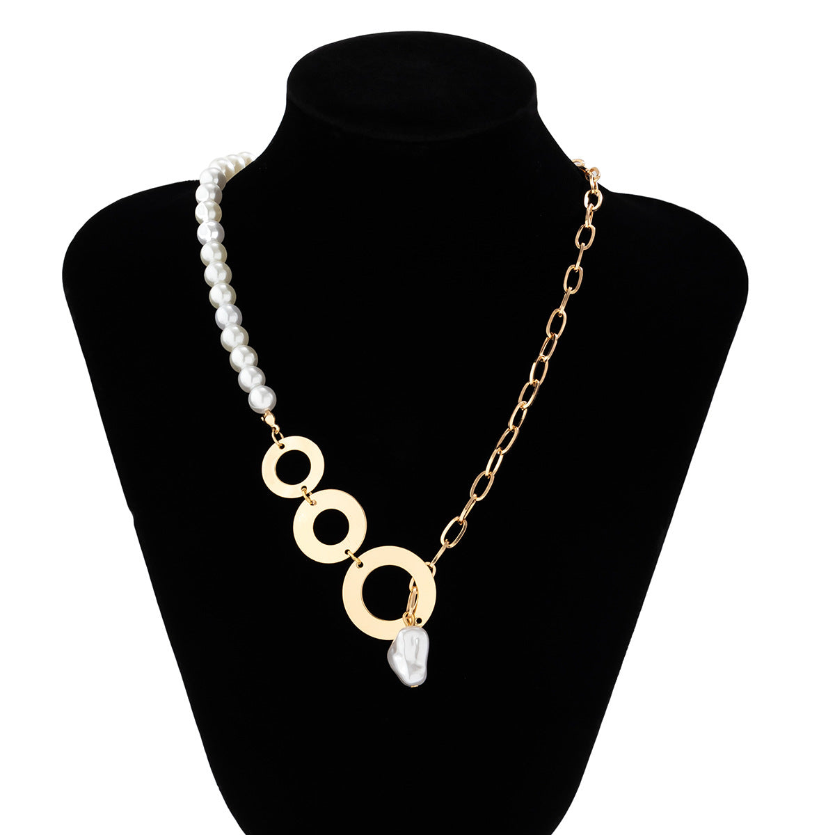 Love asymmetric metal necklace