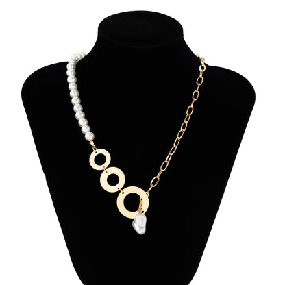 Love asymmetric metal necklace