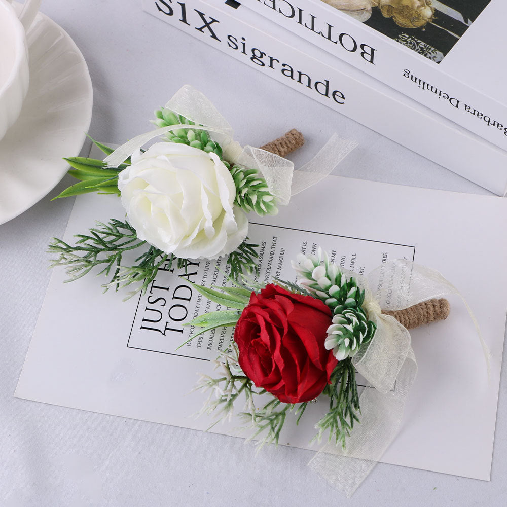 Bride and Groom Wedding Corsage