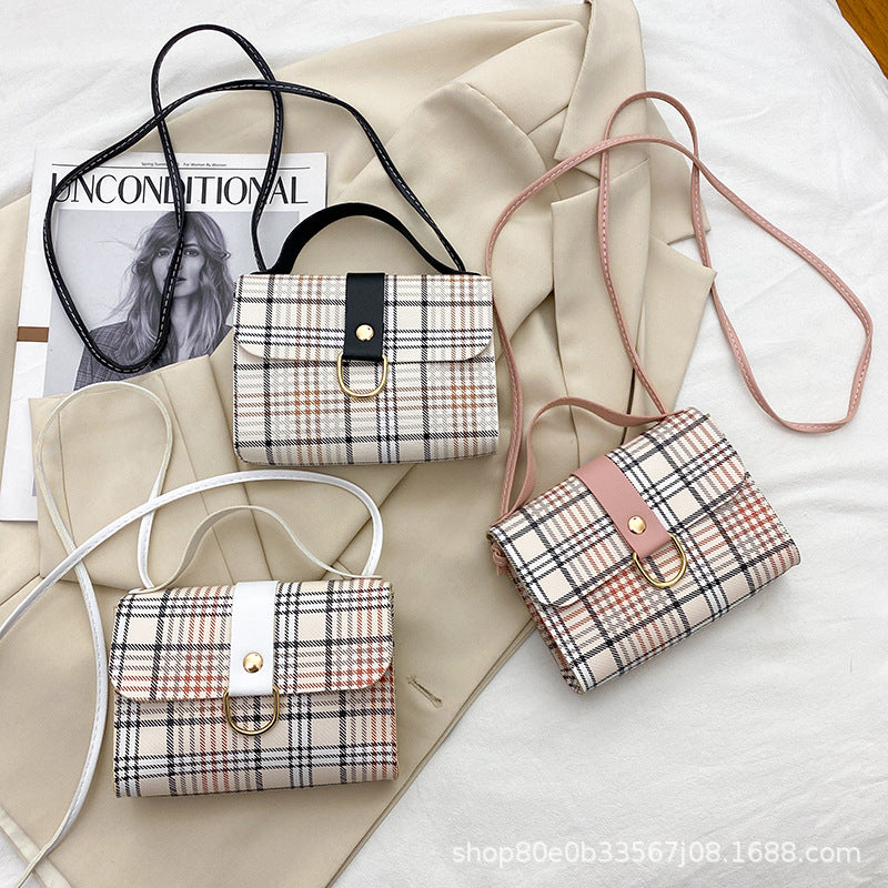 Plaid square bag